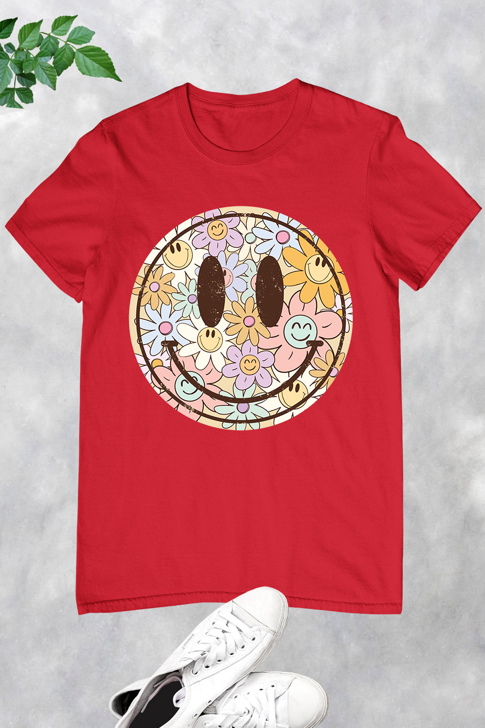 Happy Smile Face Boho Flower Shirt