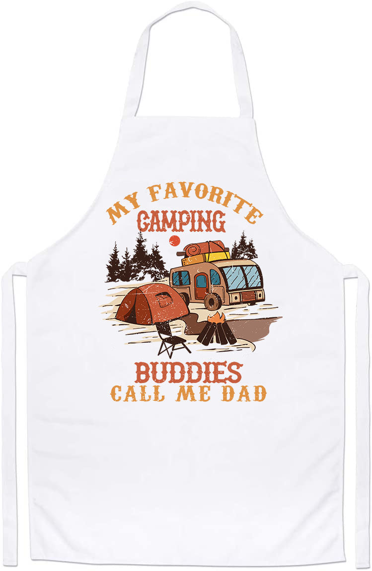 My Favorite Camping Buddies Call Me Dad Custom Funny Fathers Day Apron