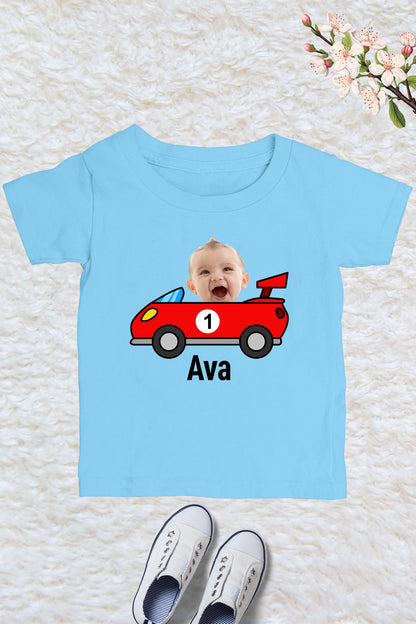 1st Birthday Custom Racing Car T Shirt