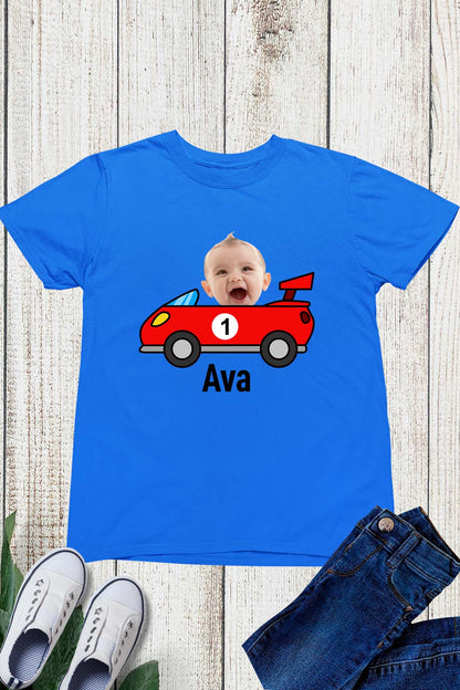 1st Birthday Custom Racing Car T Shirt