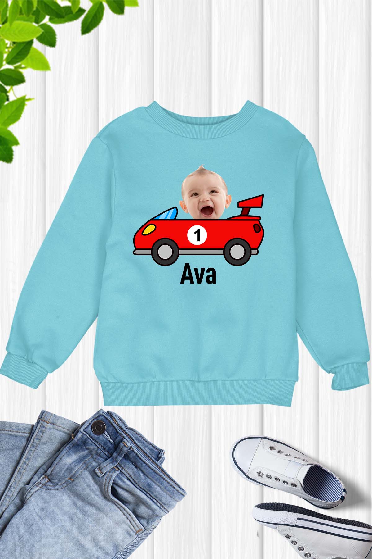 1st Birthday Custom Racing Car T Shirt