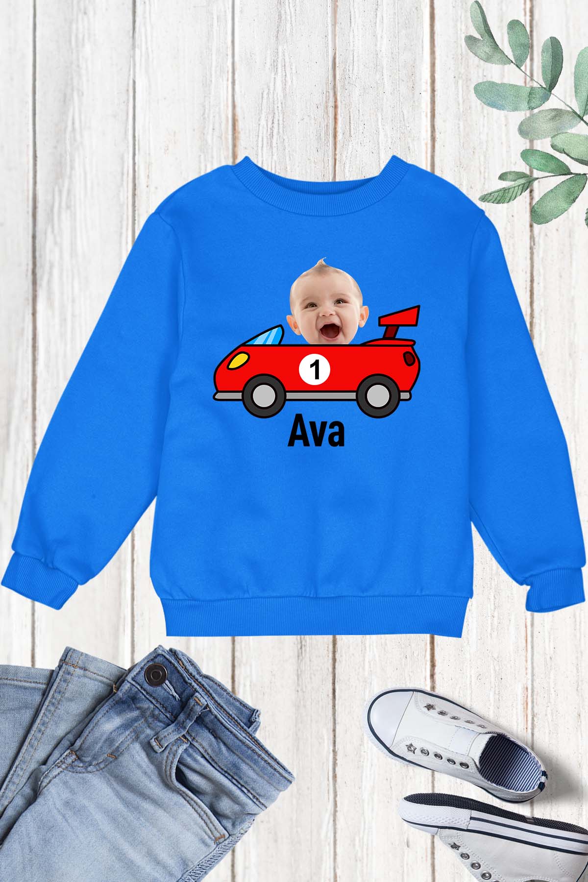 1st Birthday Custom Racing Car T Shirt