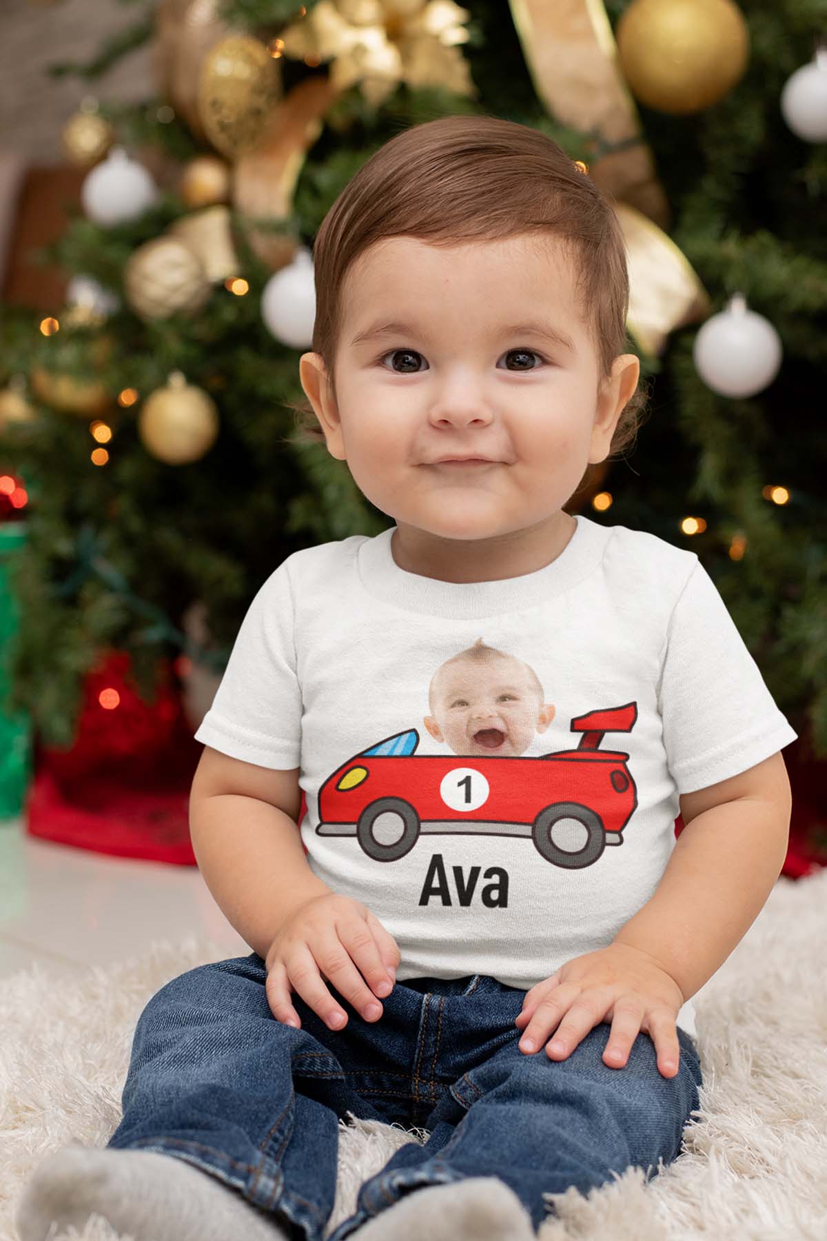 1st Birthday Custom Racing Car T Shirt