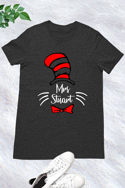 Personalized teacher cat T Shirt