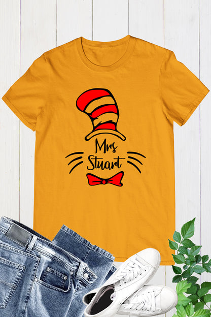 Personalized teacher cat T Shirt