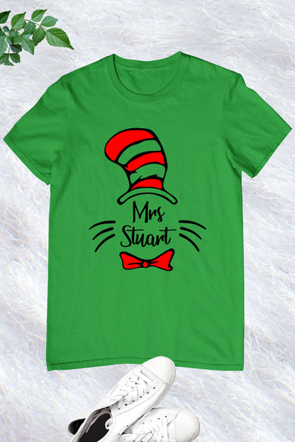 Personalized teacher cat T Shirt