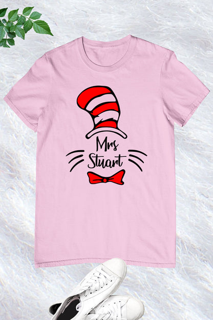 Personalized teacher cat T Shirt