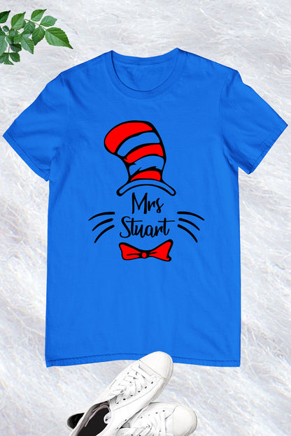 Personalized teacher cat T Shirt