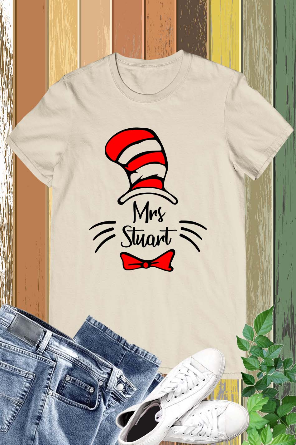 Personalized teacher cat T Shirt