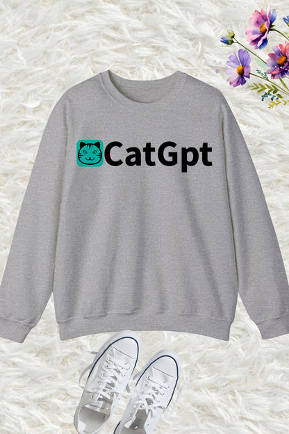 ChatGPT Meme Funny Cat Lover Sweatshirt