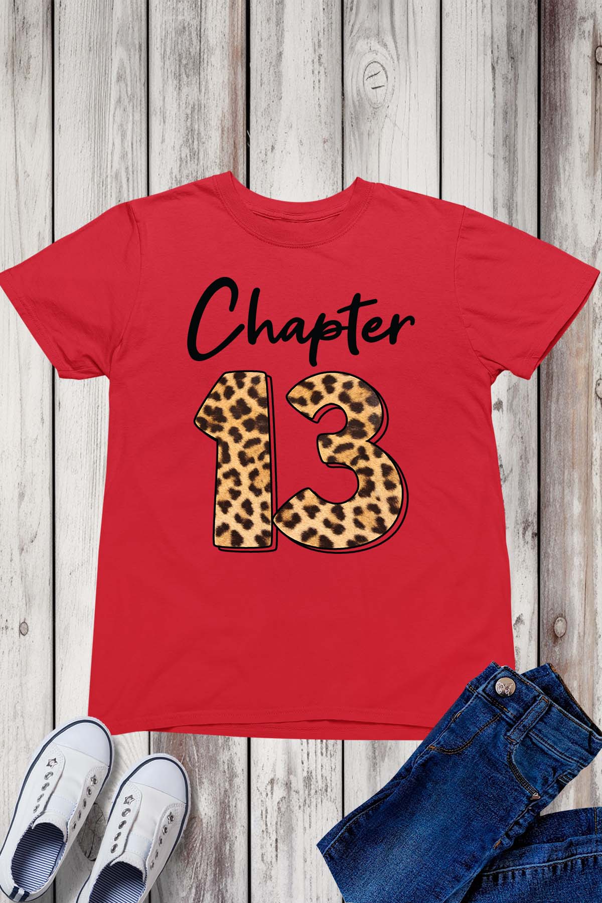 Chapter 13 Leopard Print Birthday Shirt