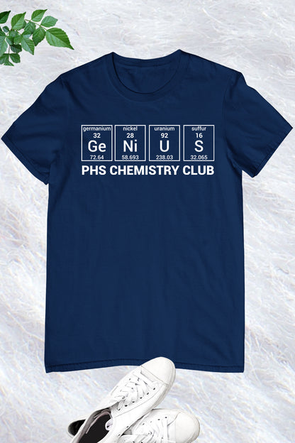 Genius Personalized Chemistry Club Name T Shirt