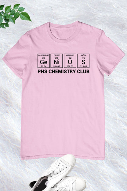 Genius Personalized Chemistry Club Name T Shirt