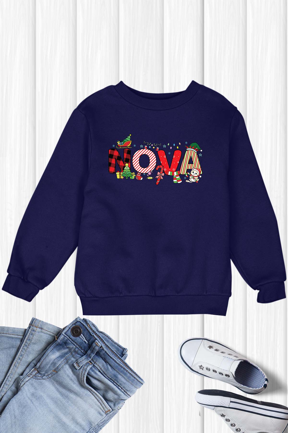 Personalized Girls Christmas T Shirt With Name