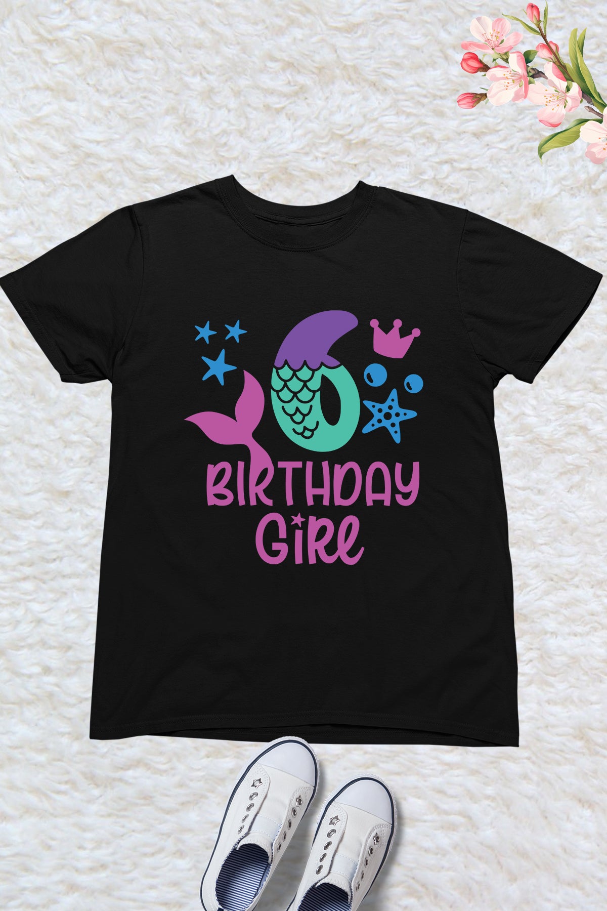 Mermaid 6th Birthday Girl Shirts