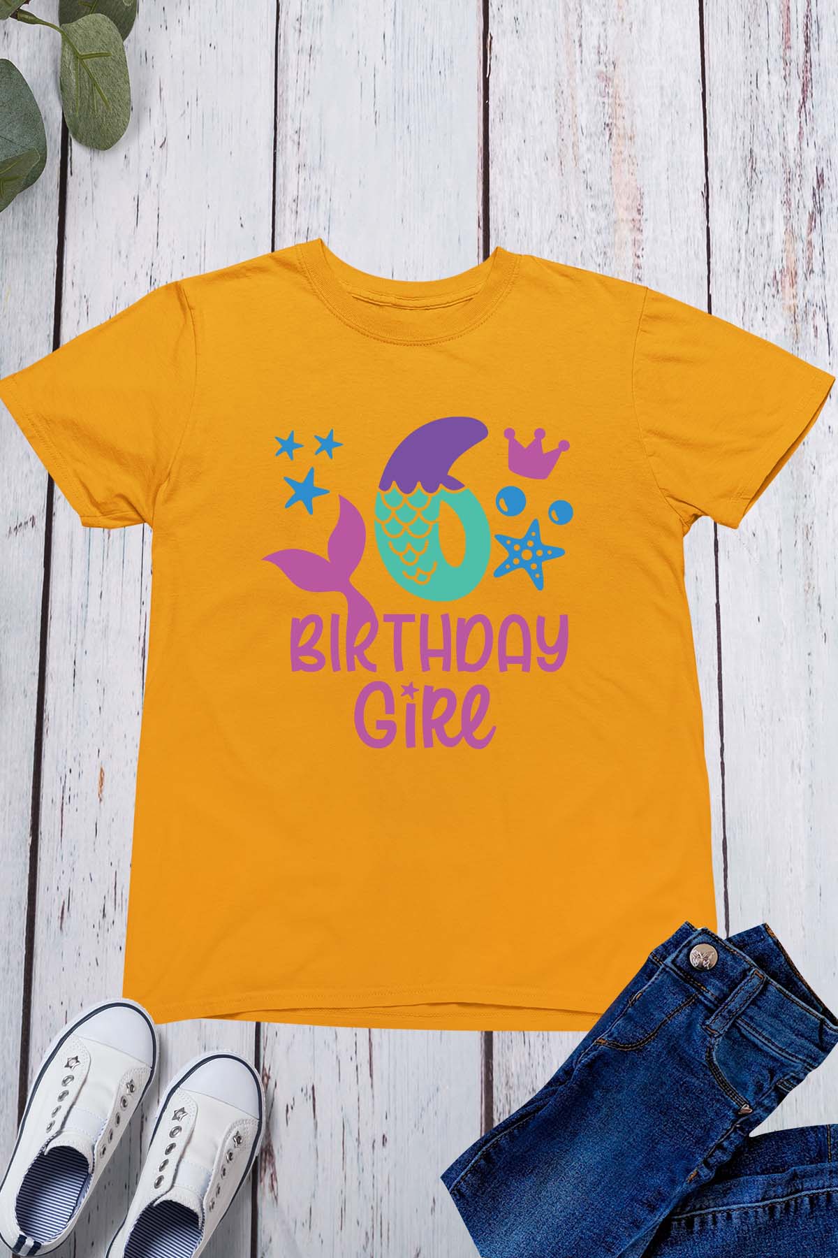 Mermaid 6th Birthday Girl Shirts