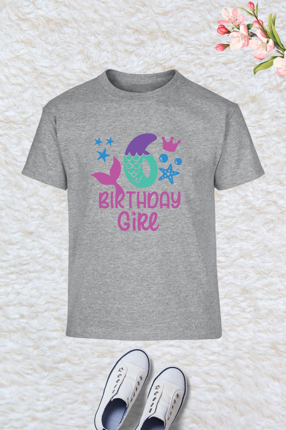 Mermaid 6th Birthday Girl Shirts