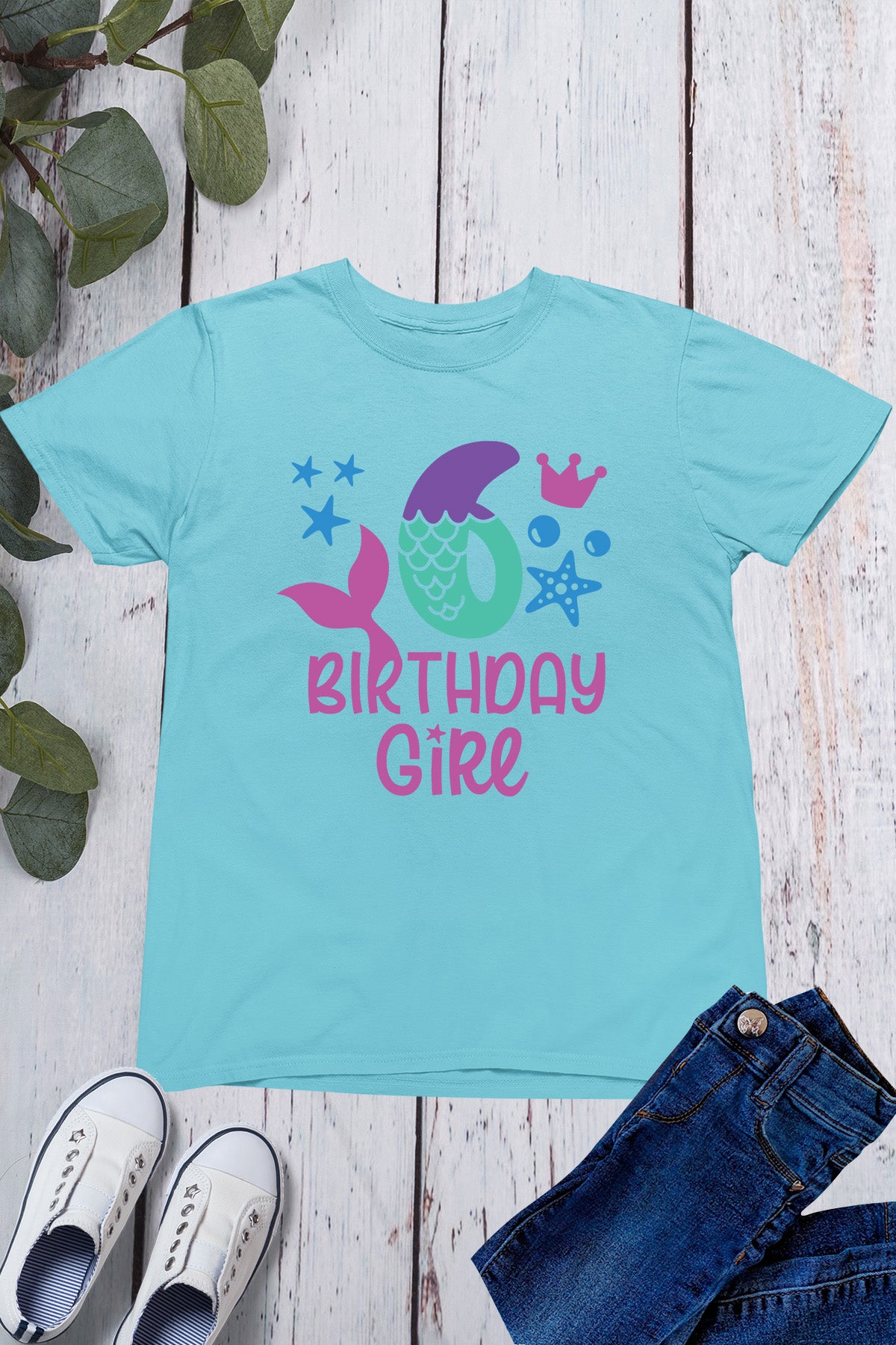 Mermaid 6th Birthday Girl Shirts