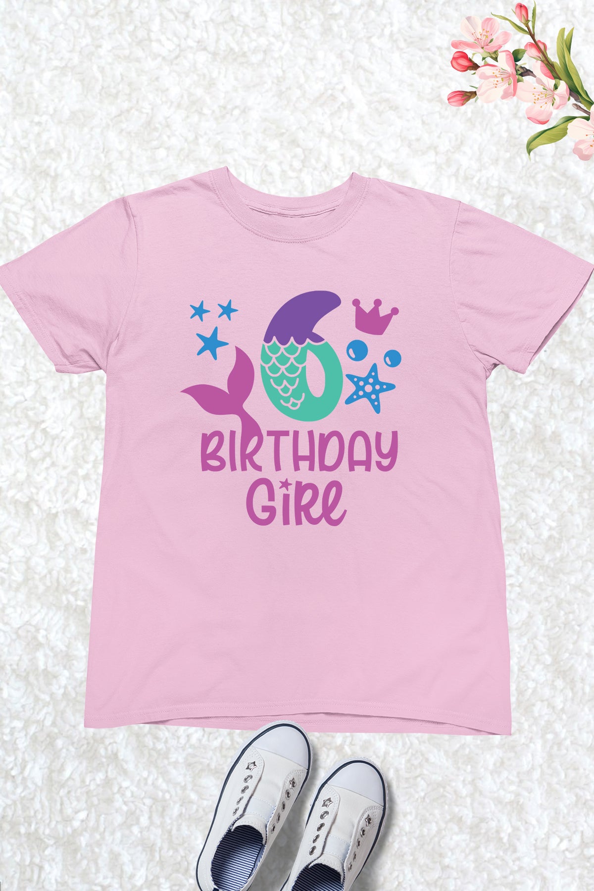 Mermaid 6th Birthday Girl Shirts