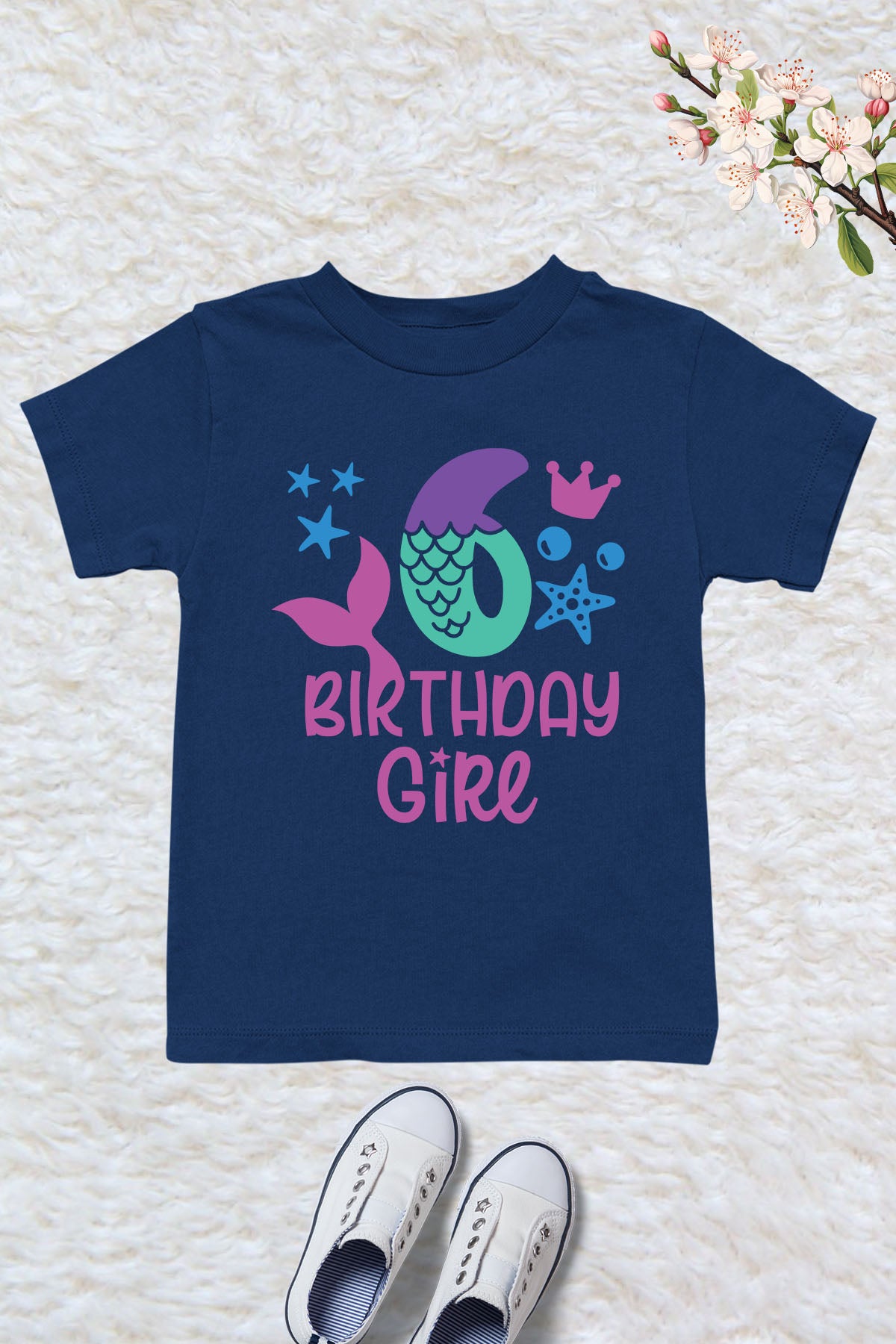 Mermaid 6th Birthday Girl Shirts