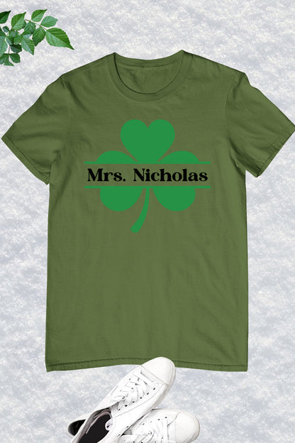 Personalized Lucky Teacher T Shirts