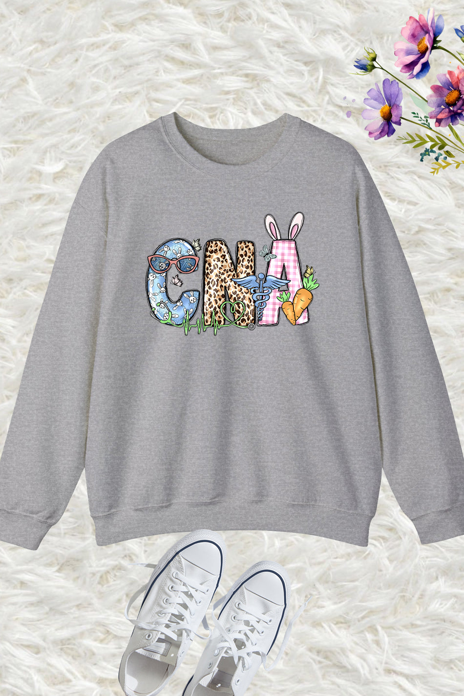 Easter Nursing Sweatshirt for CNA Nursing Assistant