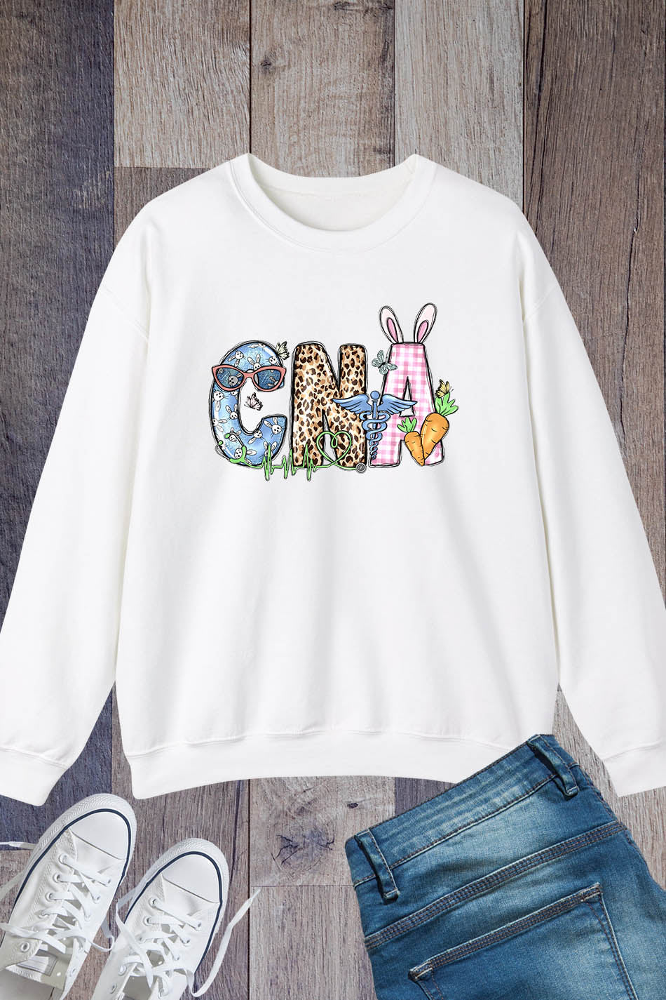 Easter Nursing Sweatshirt for CNA Nursing Assistant