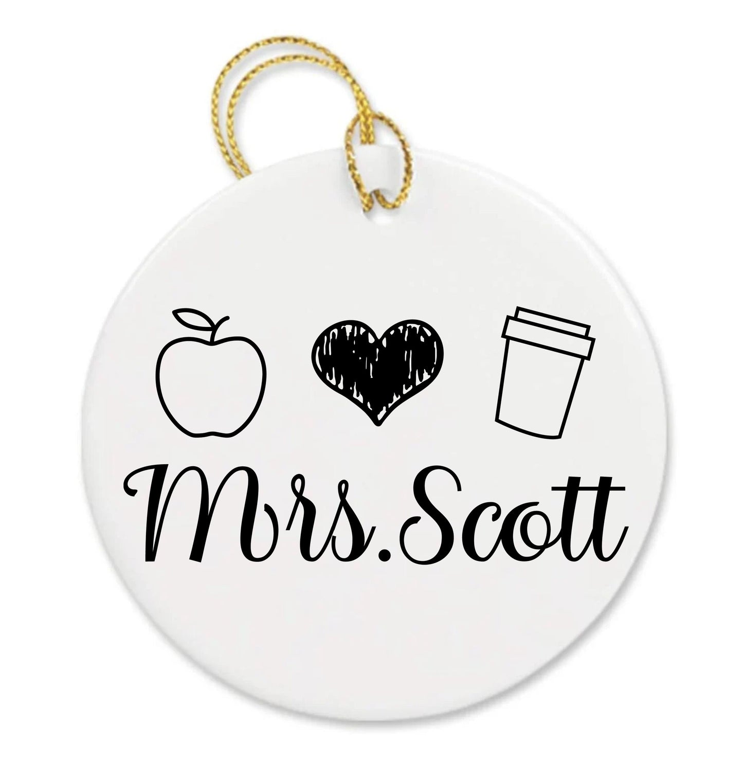 Personalized Canvas Custom Teacher Appreciation Thank You Gift Ornament