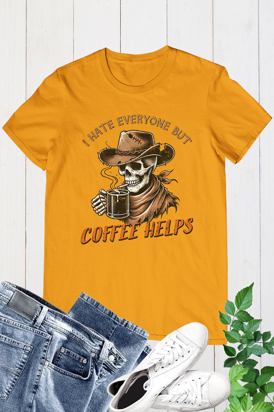 Western Halloween Sarcastic Coffee Shirt