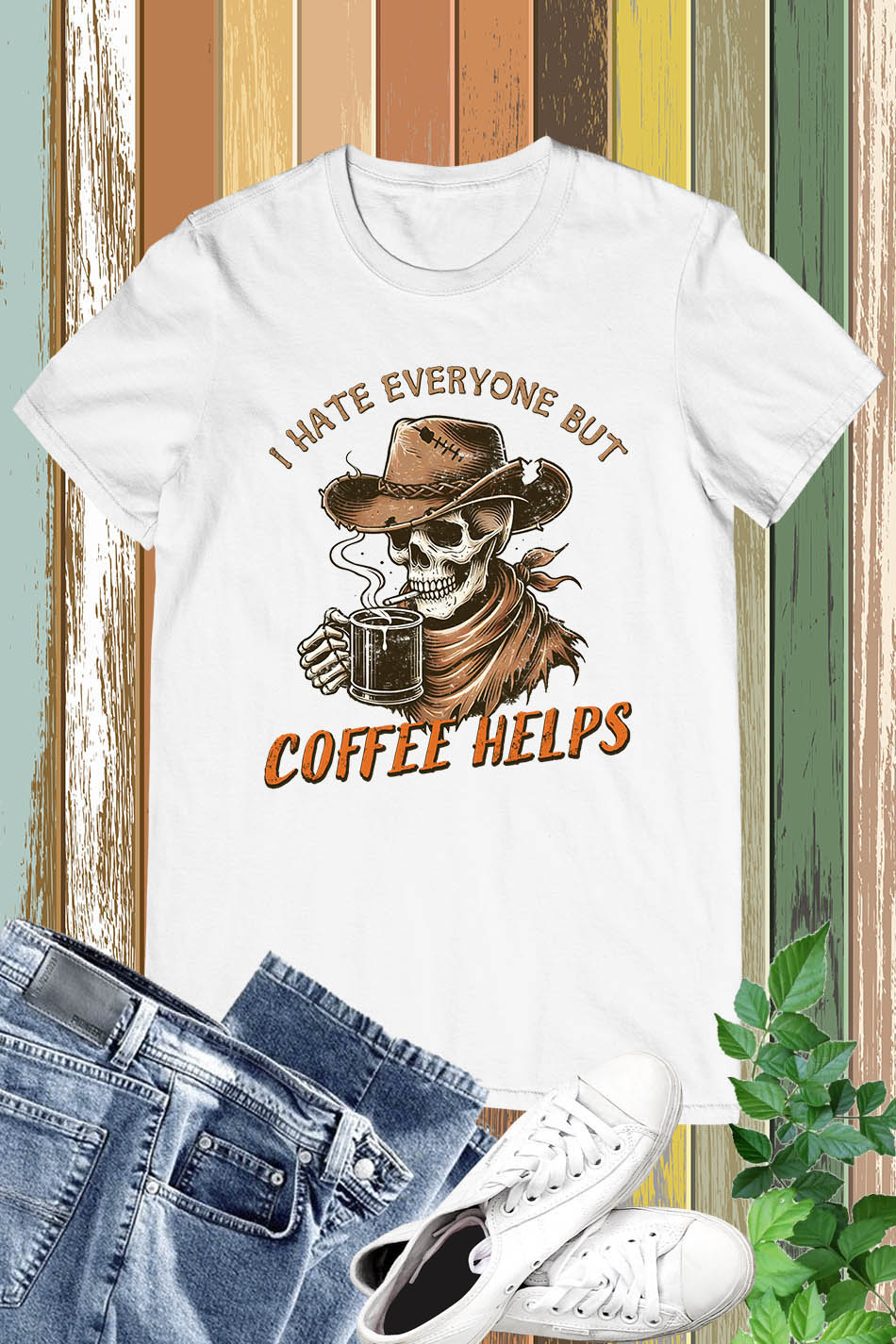 Western Halloween Sarcastic Coffee Shirt