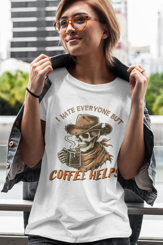 Western Halloween Sarcastic Coffee Shirt