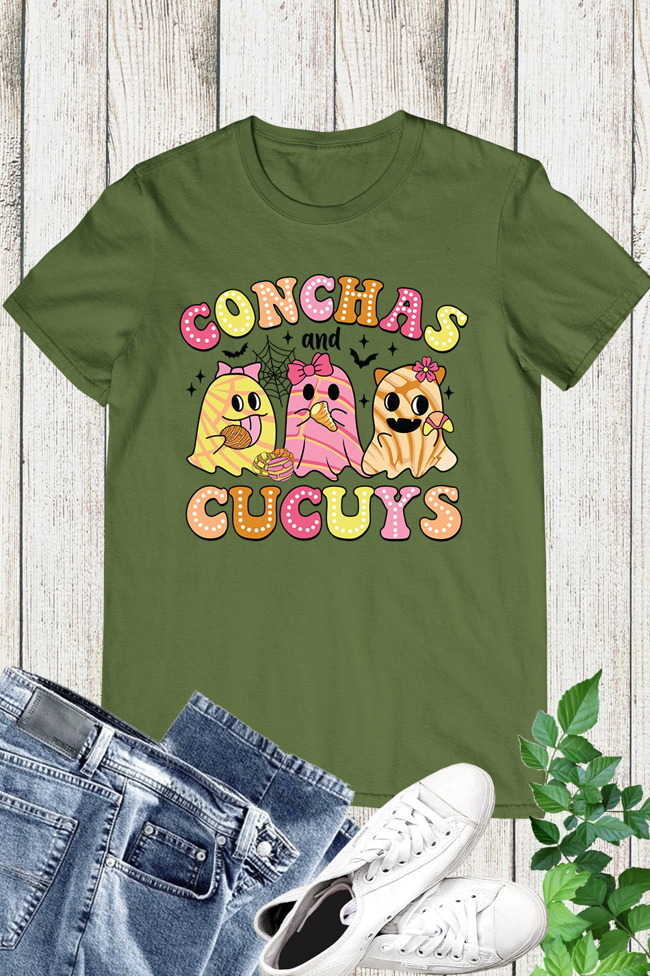 Conchas and Cucuys Ghost Halloween Shirt