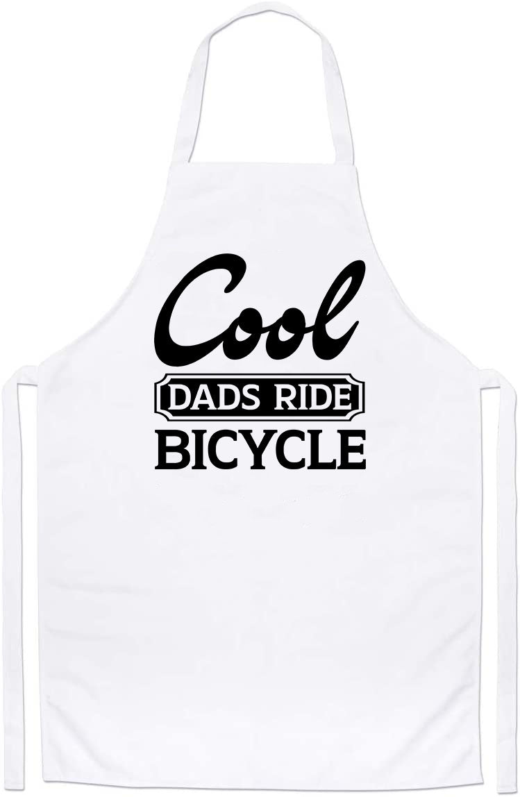 Awesome Cool Dads Rides Bicycle Funny Daddy Custom Fathers Day Apron