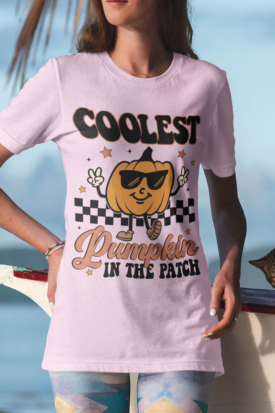 Coolest Pumpkin in The Patch Retro Halloween Boy Shirt