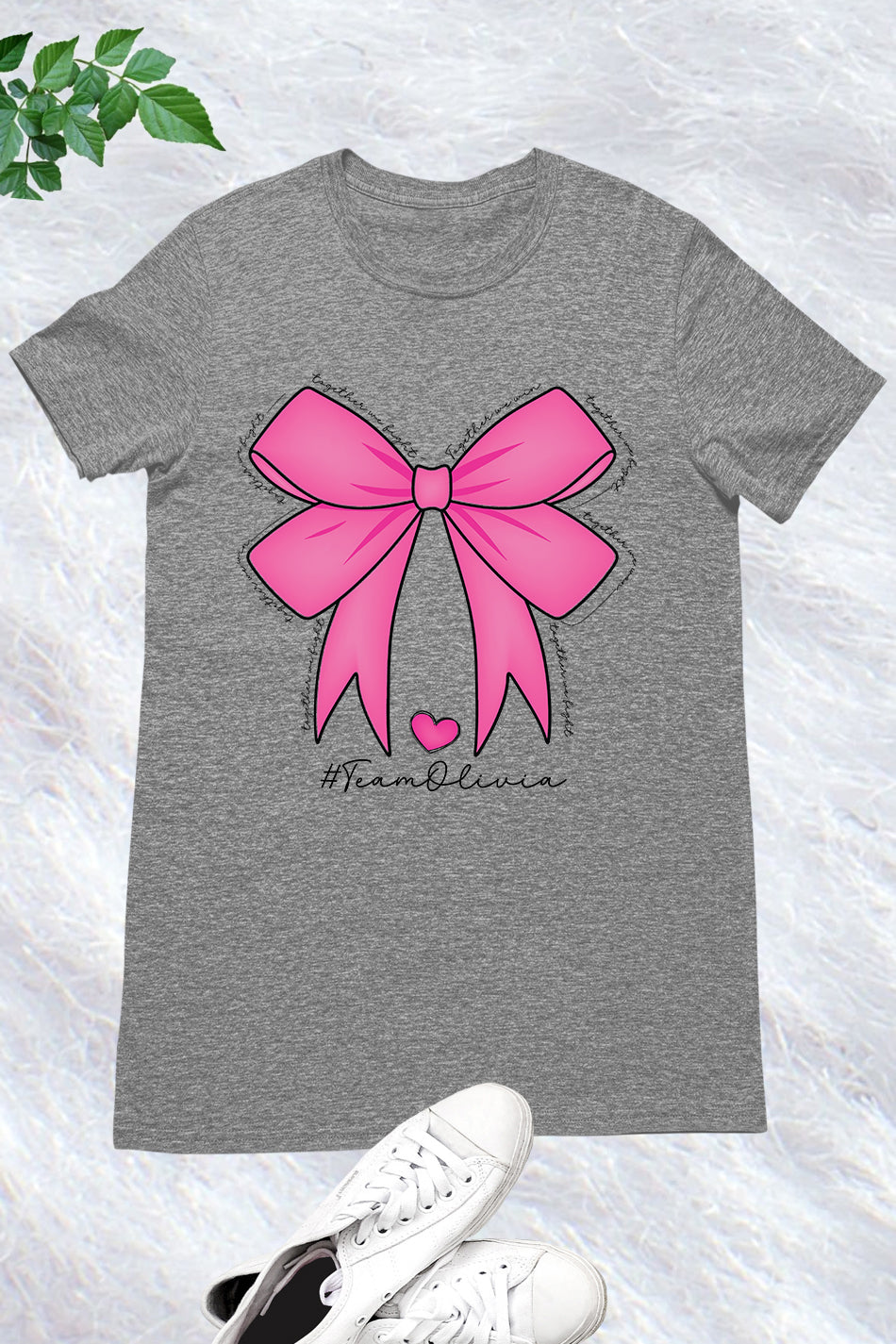 Custom Pink Bow Breast Cancer Awareness Shirt