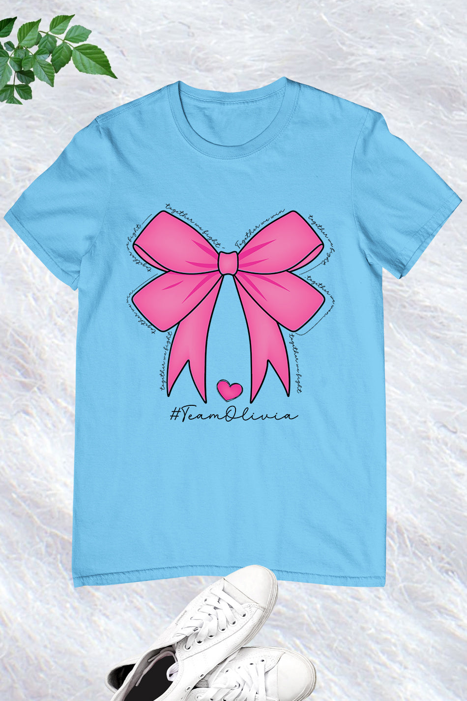 Custom Pink Bow Breast Cancer Awareness Shirt