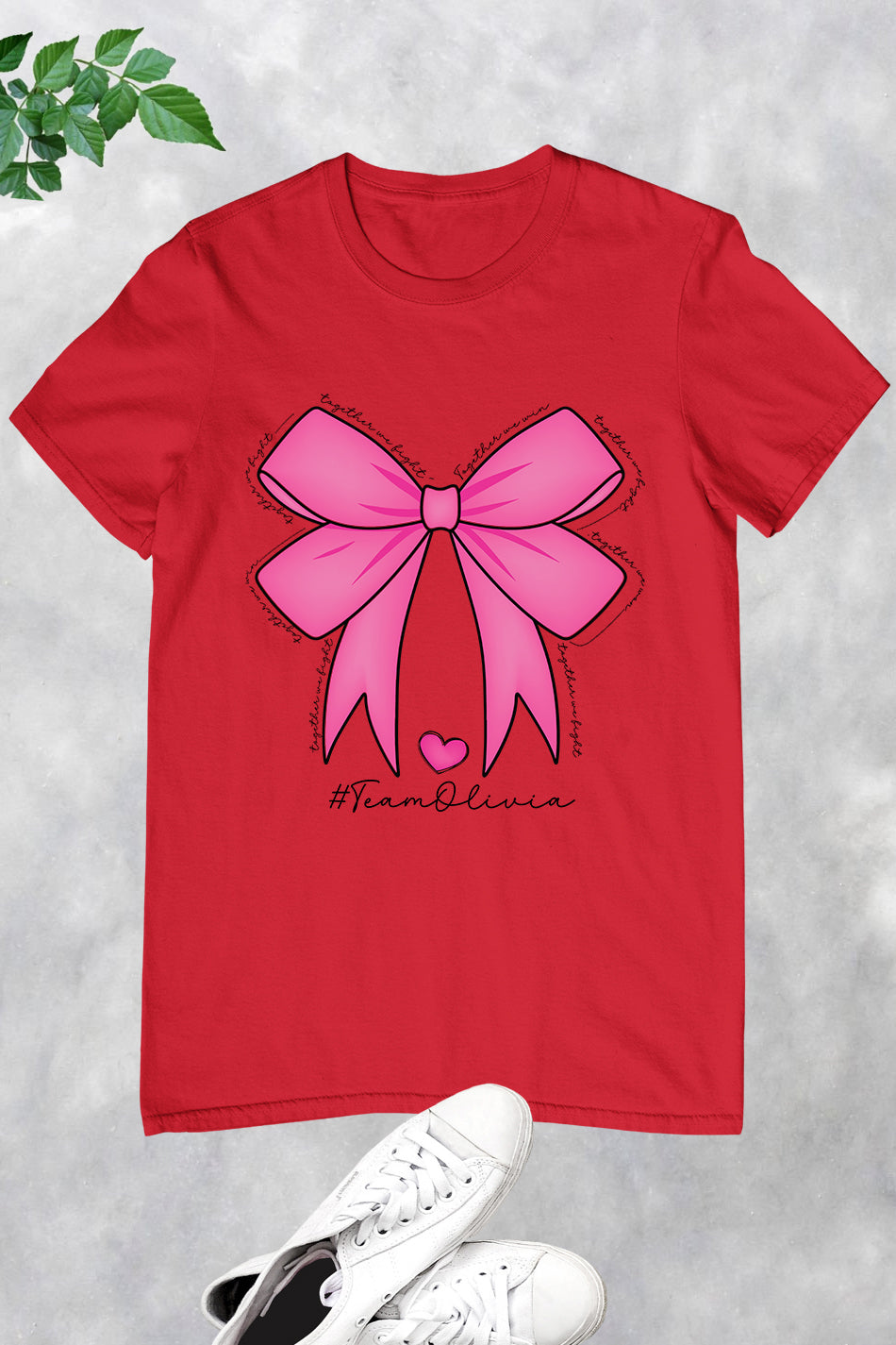 Custom Pink Bow Breast Cancer Awareness Shirt