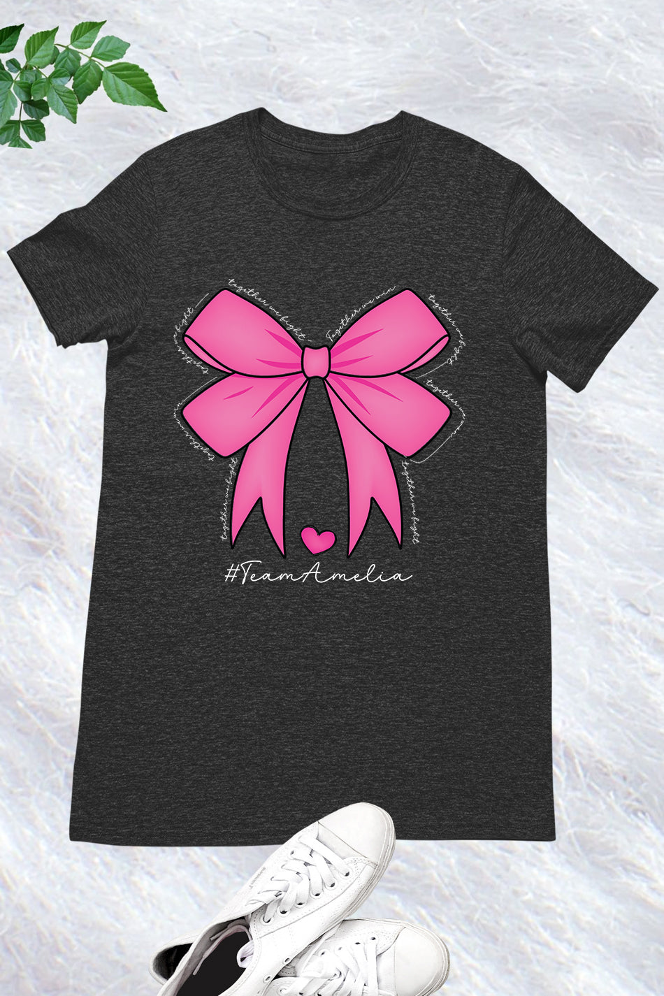 Custom Pink Bow Breast Cancer Awareness Shirt