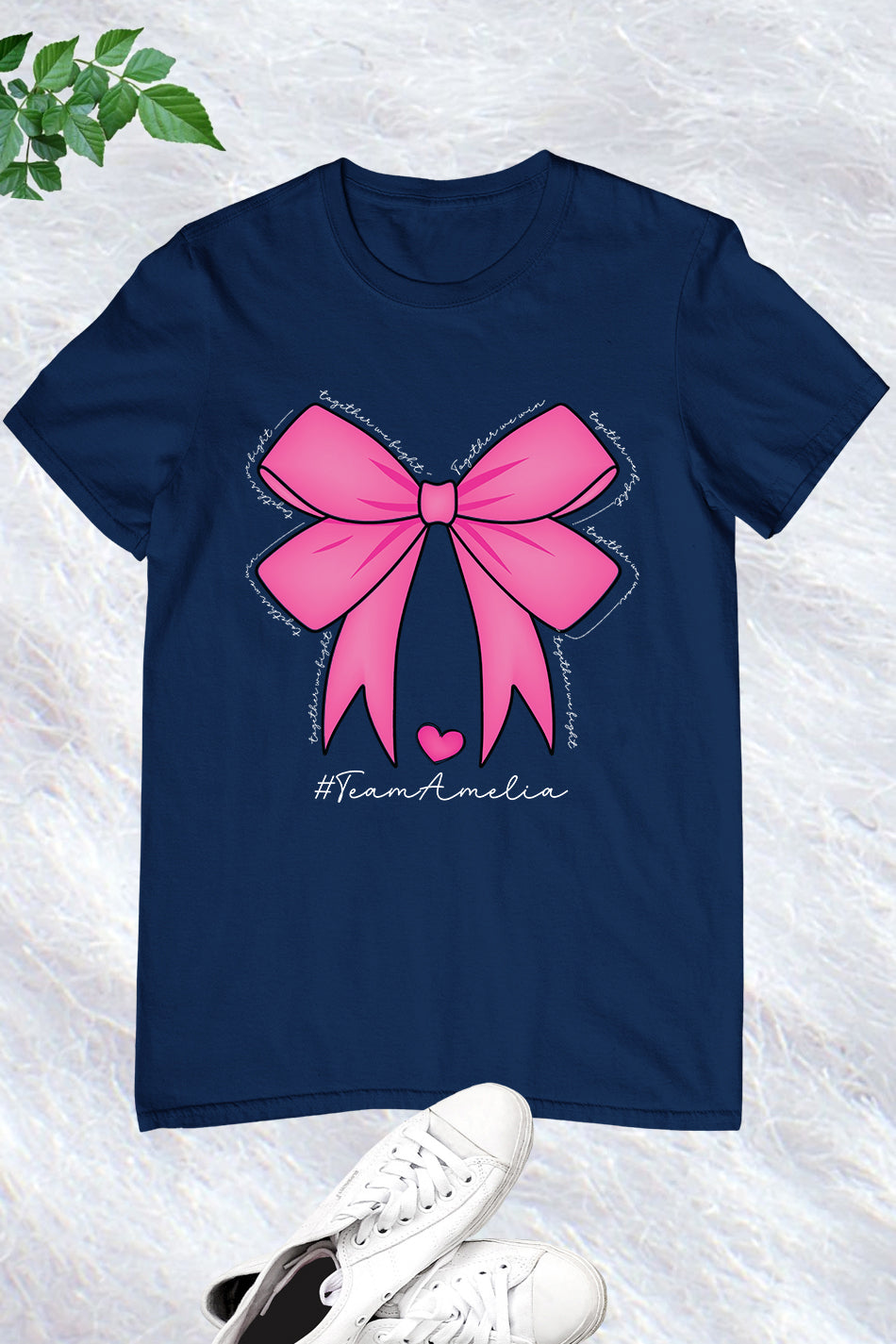 Custom Pink Bow Breast Cancer Awareness Shirt