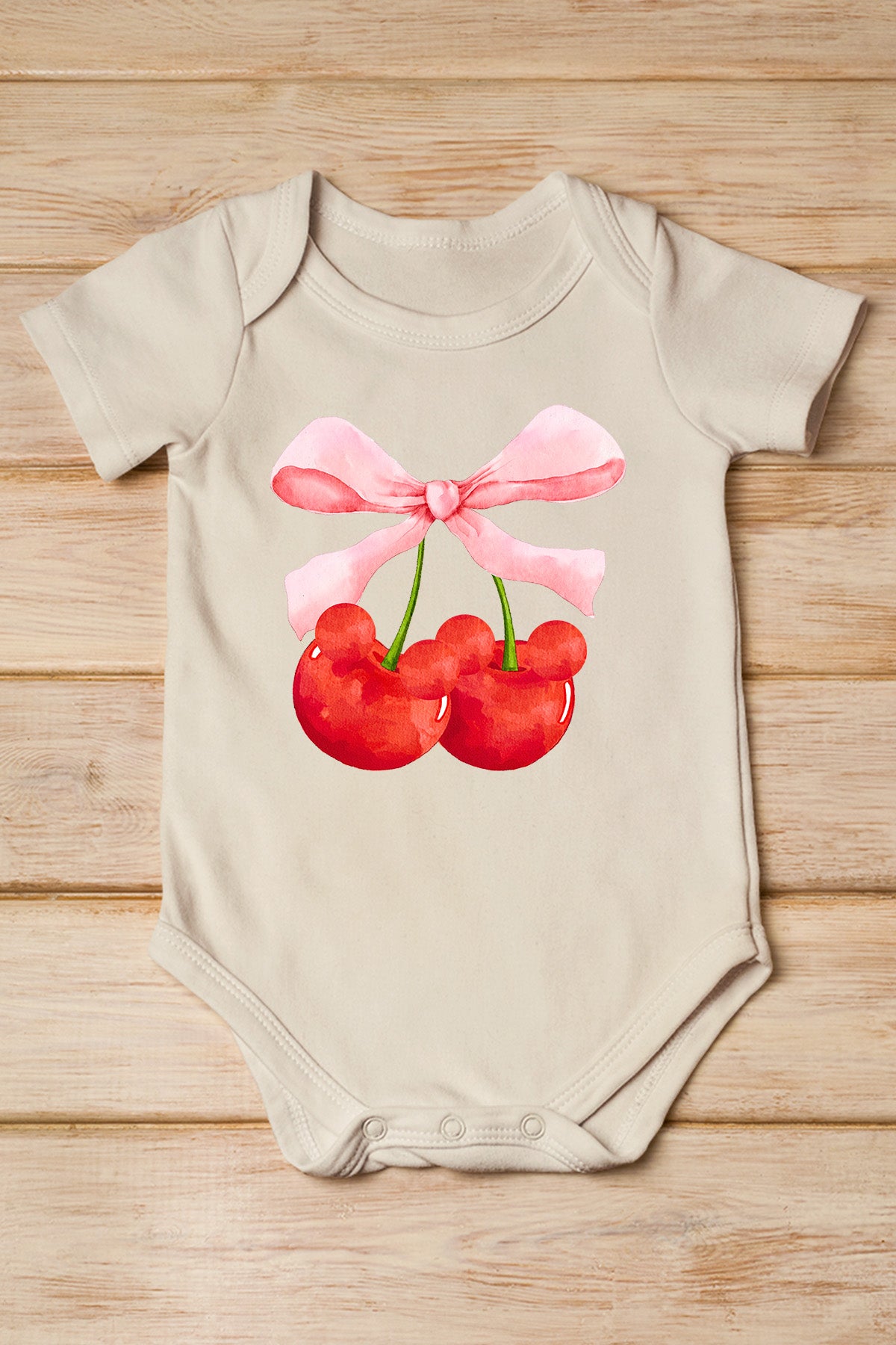 Mouse Ears Cherry Bow Coquette T Shirt