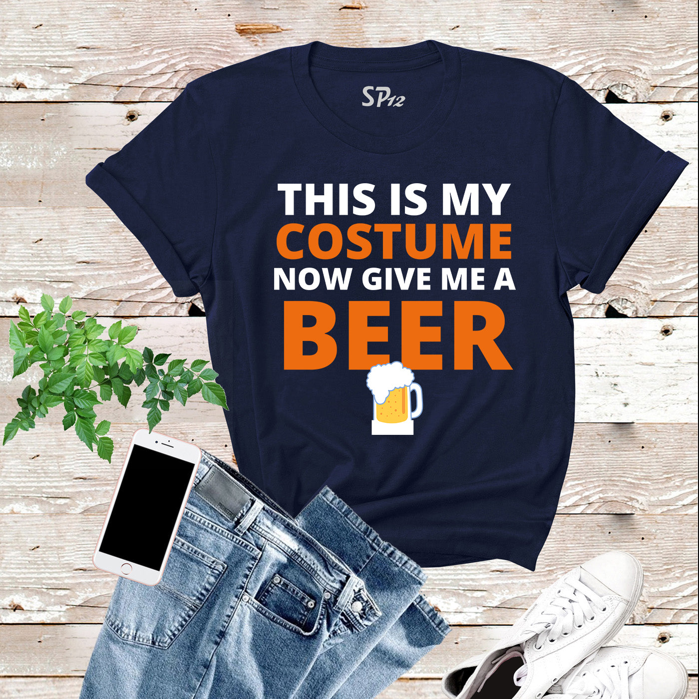 This is My Costume Now Give Me a Beer Funny Halloween T Shirt