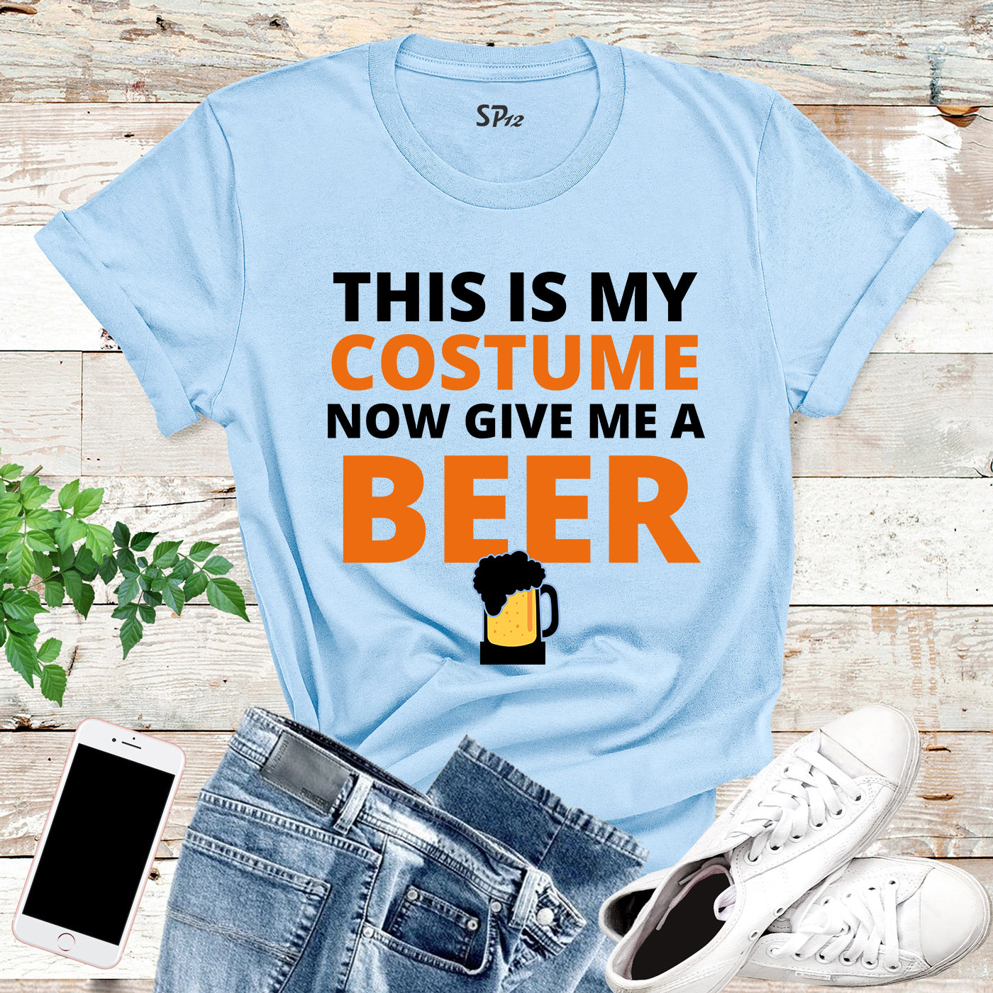 This is My Costume Now Give Me a Beer Funny Halloween T Shirt