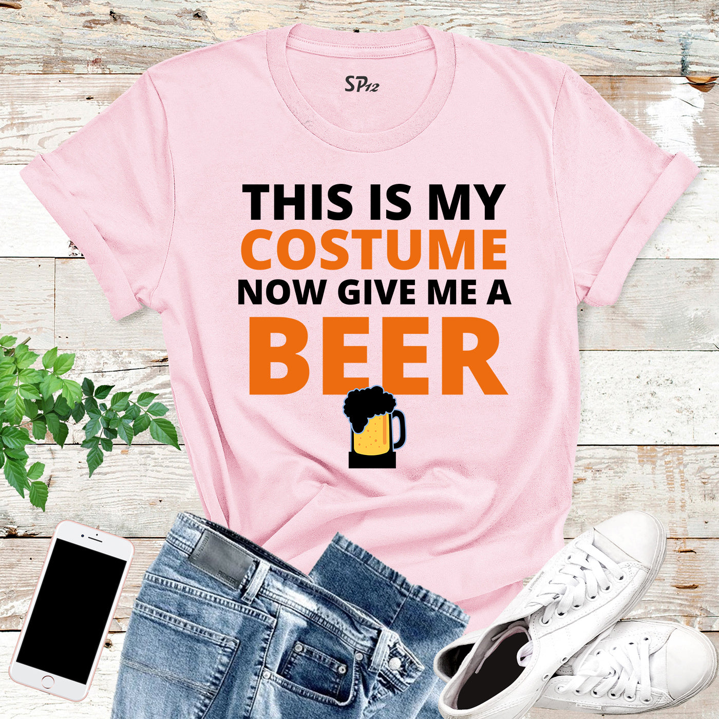 This is My Costume Now Give Me a Beer Funny Halloween T Shirt