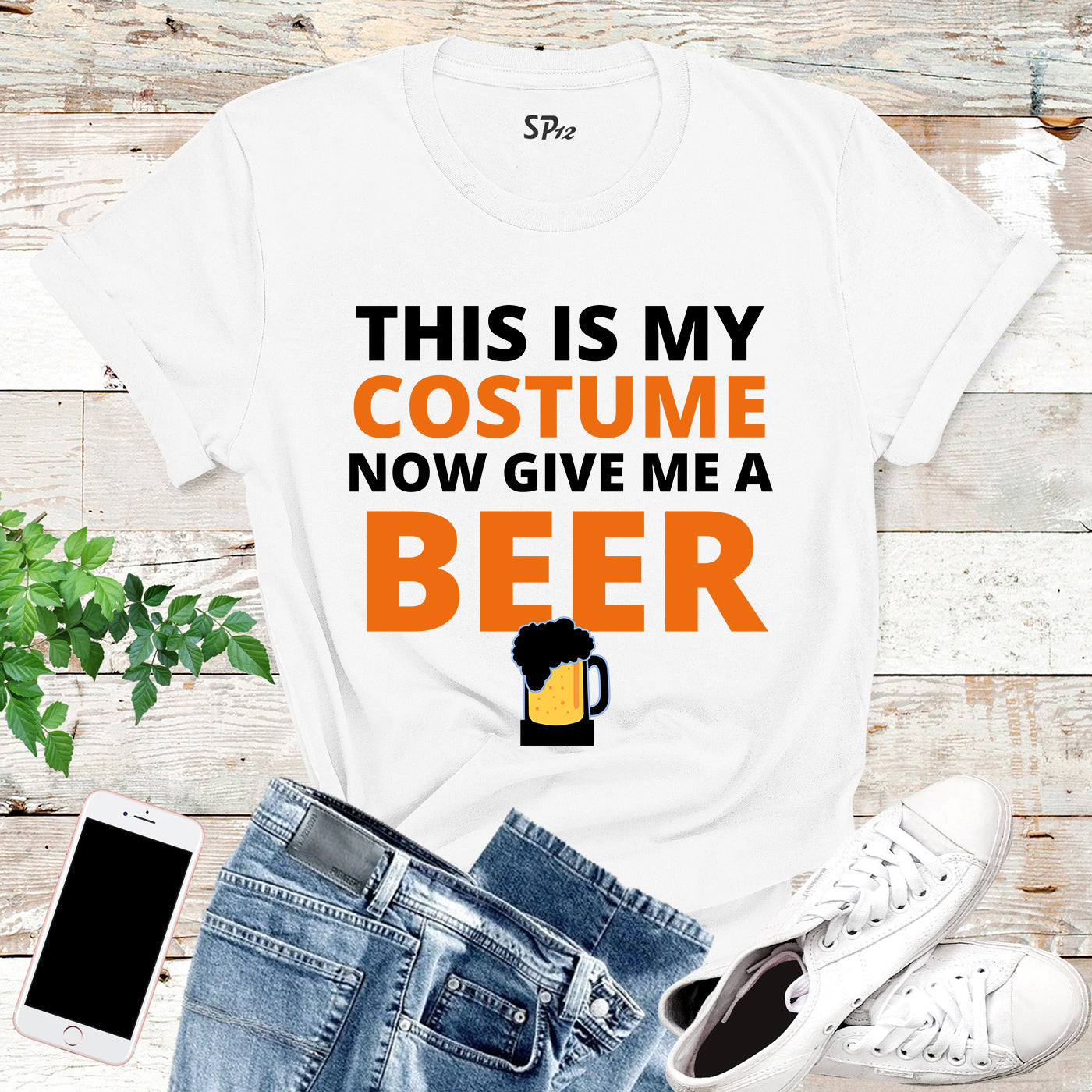 This is My Costume Now Give Me a Beer Funny Halloween T Shirt