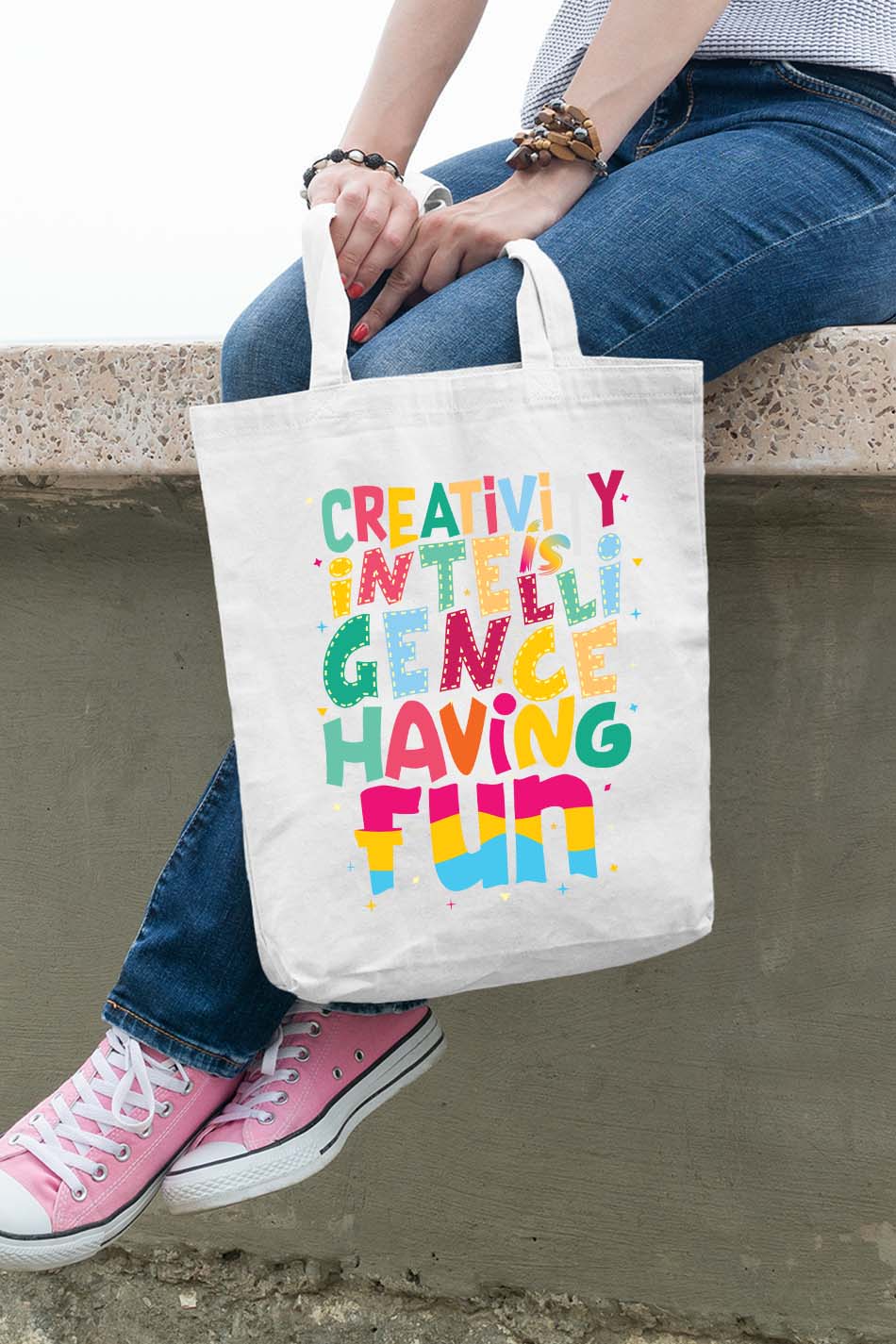 Creativity is Intelligence having fun Tote Bag