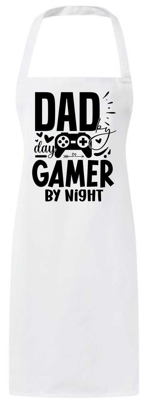 Personalised Funny Dad by Day Gamer by Night Custom Father's Day Apron