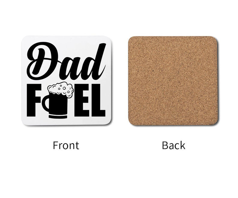 Awesome Dad Fuel Funny Father's Day Beer Custom Drinking Daddy Coaster