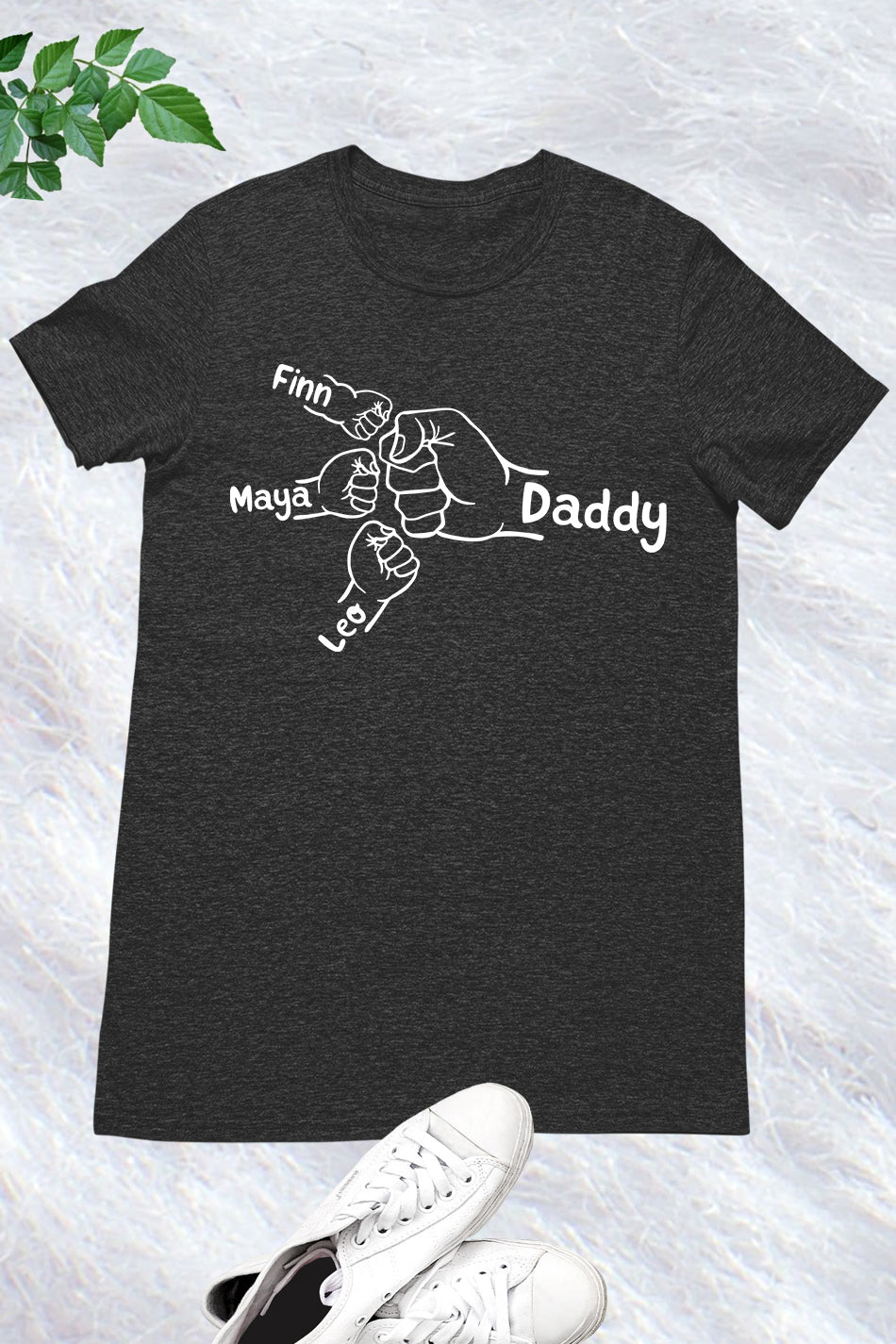 Personalized Dad Shirt With Fist Bump and Childs Name