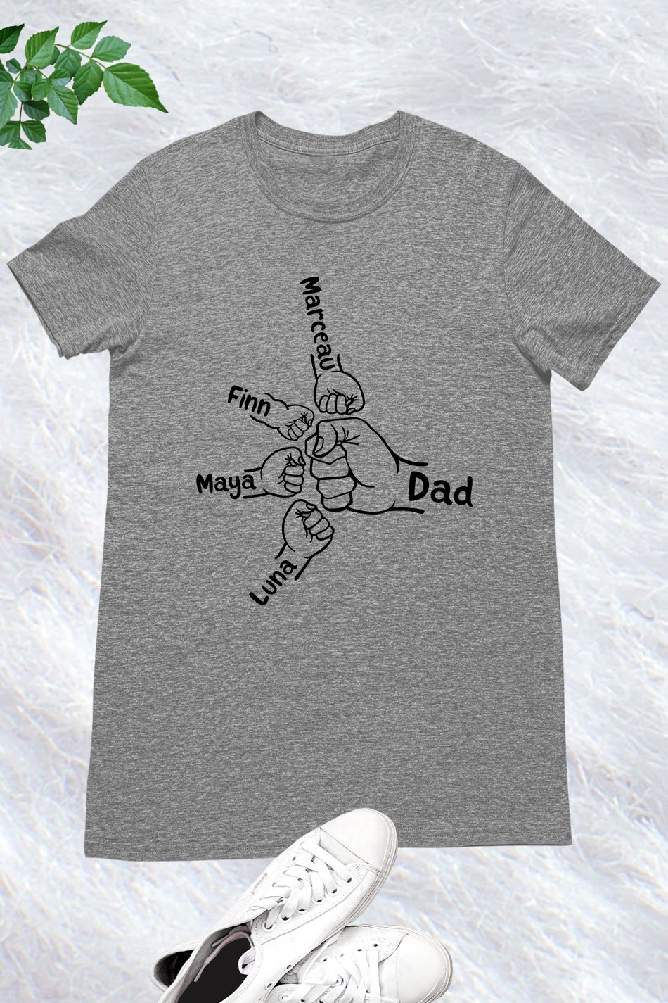 Personalized Dad Shirt With Fist Bump and Childs Name