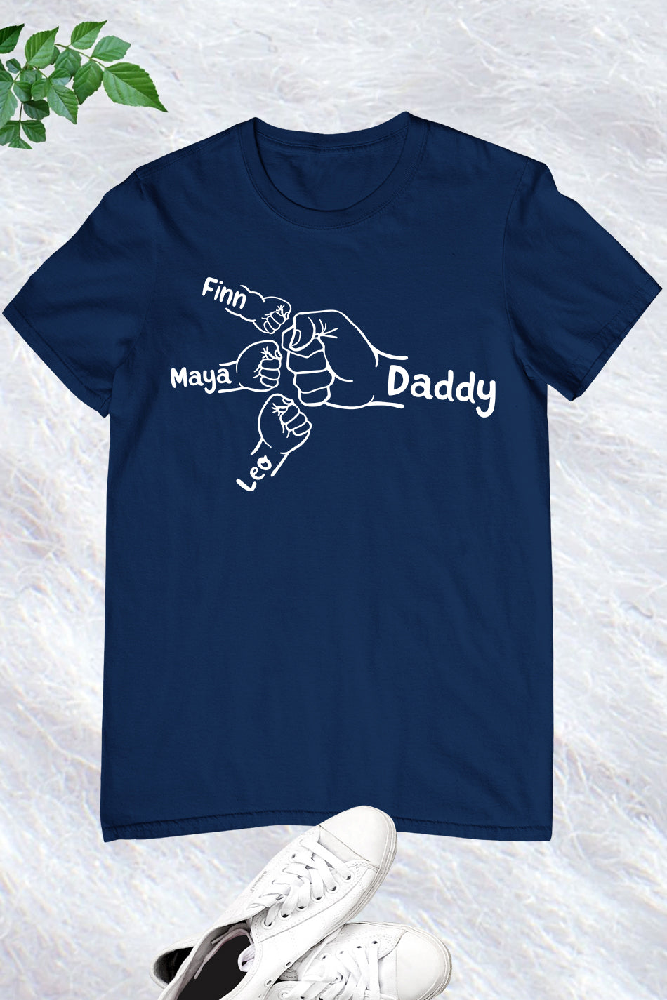 Personalized Dad Shirt With Fist Bump and Childs Name